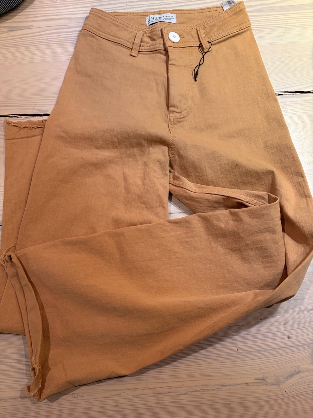 Women’s Primark Casual Chino Pants in Light Brown - Classic Fit - Picture 1 of 2